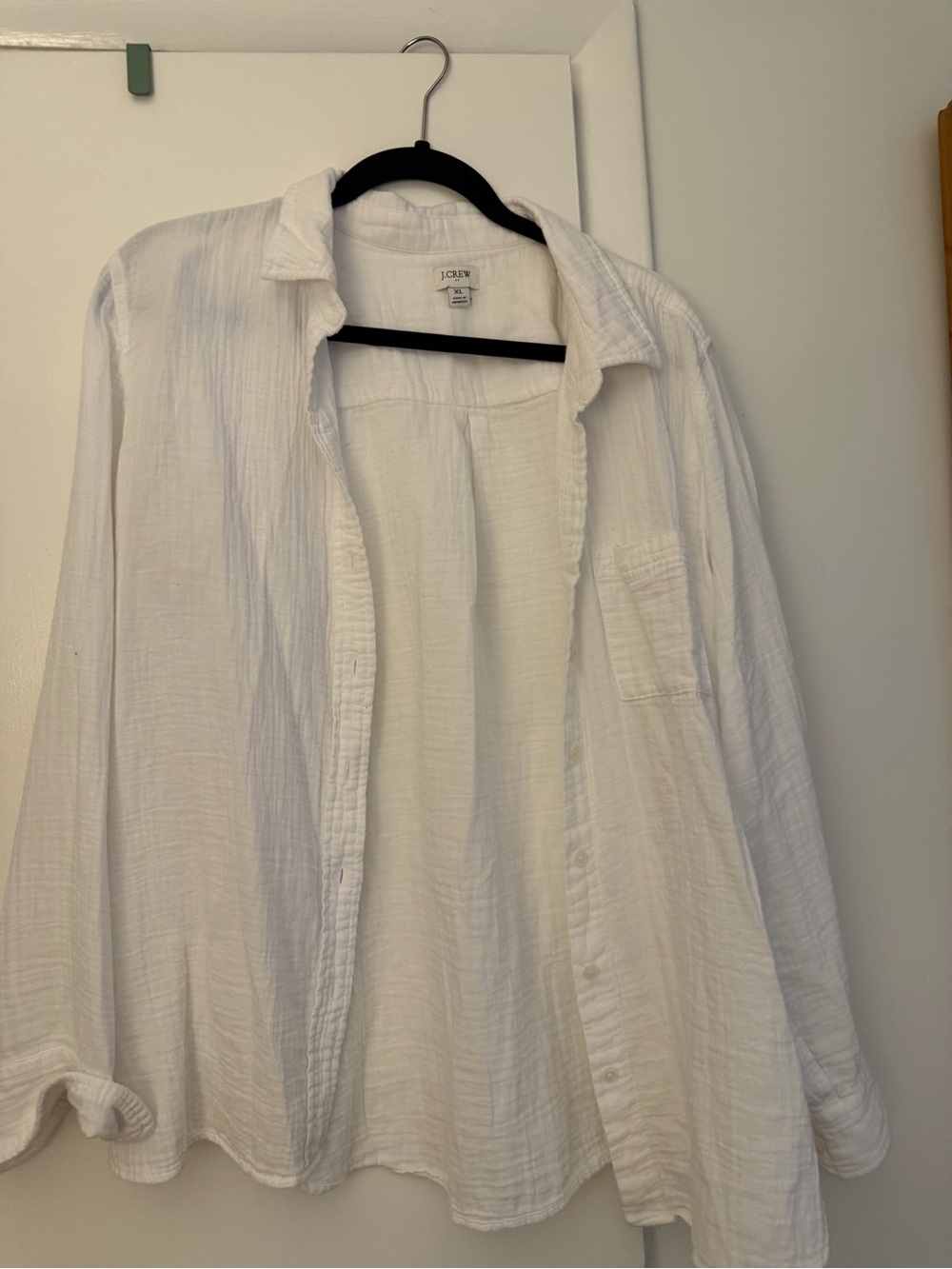 J. Crew women’s gauze White Lightweight Button-Up Shirt